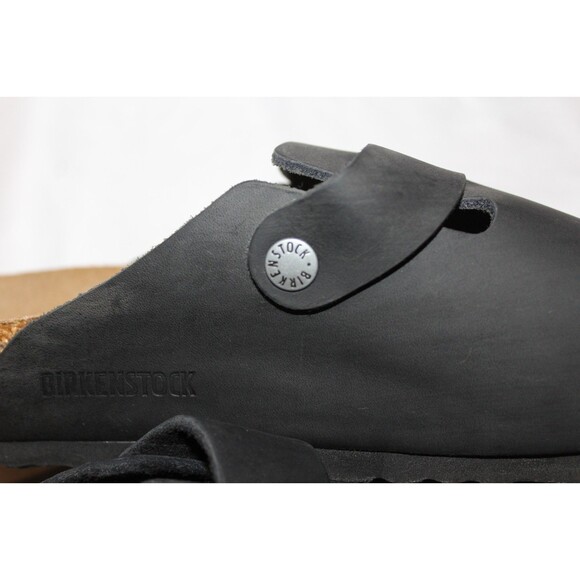Birkenstock‎ Boston Suede Mule Clog Leather Sandals BLACK Men\'s REGULAR main image 3
